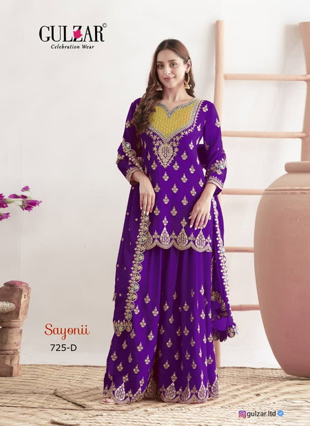 Sayonii By Gulzar Chinon Top With Plazo Dupatta Bulk Orders In India